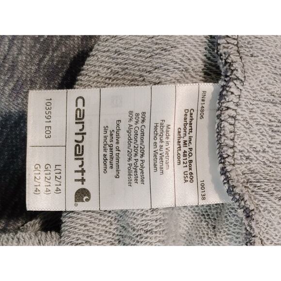 Carhartt Hoodie Sweatshirt Relaxed Fit Gray Pocket Drawstring Womens Large - Picture 7 of 7